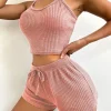 Conjunto de Top y Short tejido de canalé  Homewear
