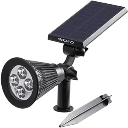 Foco Solar Farol Led Con Panel Tipo Estaca Y Pared 11
