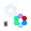 Set De 6 Luces Hexagonales Led + Control 8