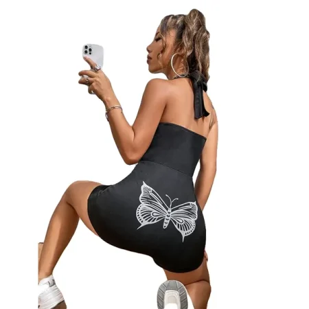 Mono Enterizo con estampado de mariposa