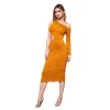 Vestido Ajustado con Abertura de Cuello