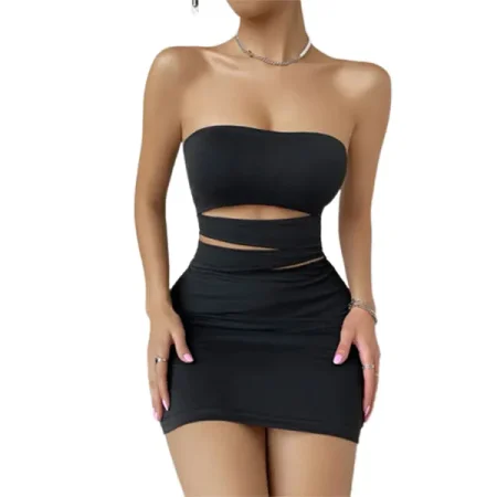 Vestido ajustado tubo con abertura