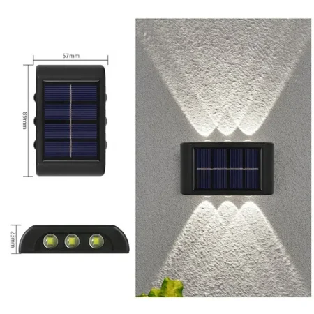 Lampara Solar De Pared Tipo Aplique 3