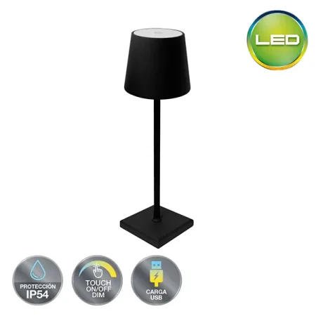 Lámpara De Mesa Led Portátil, Recargable Y Touch 5