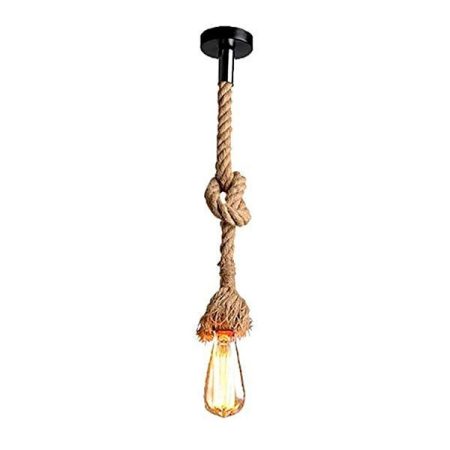 Lámpara colgante de cuerda marina vintage