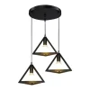 Lámpara Colgante Vintage Triangular De 3 Luces 8