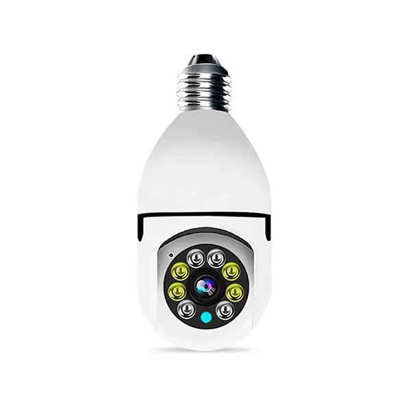 Camara Ip Ampolleta Motorizada 360° E27 Vision Nocturna. Color Blanco