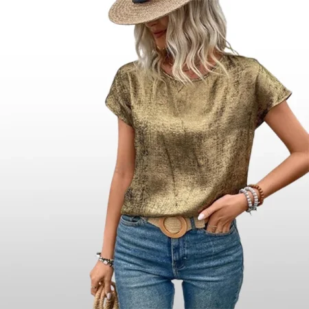 Camiseta Manga Corta Dorado De Murciélago 3