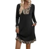 Vestido Tipo Polerón Con Estampado De Leopardo 3