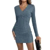 Vestido Ajustado Cuello En V