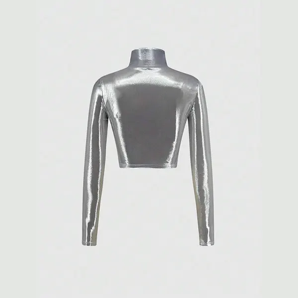 Polera Corta De Cuello Alto Metálica 3