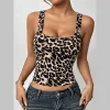 Top De Mujer Sin Mangas Con Estampado De Leopardo 3