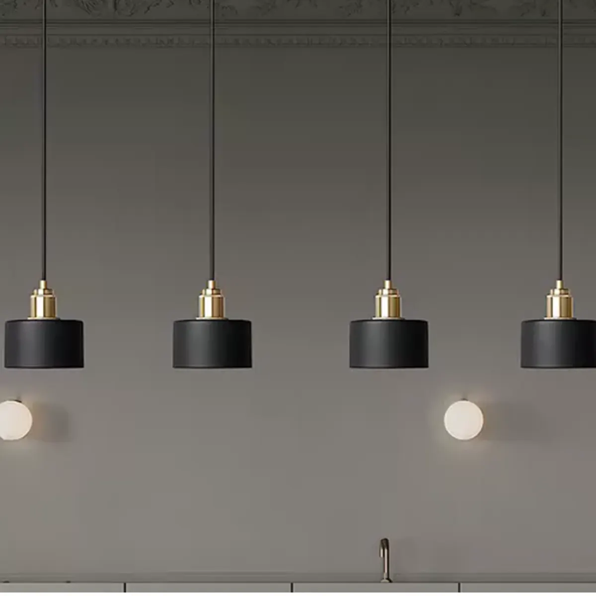 Lampara Colgante Moderna Morava Con Base Lineal 4