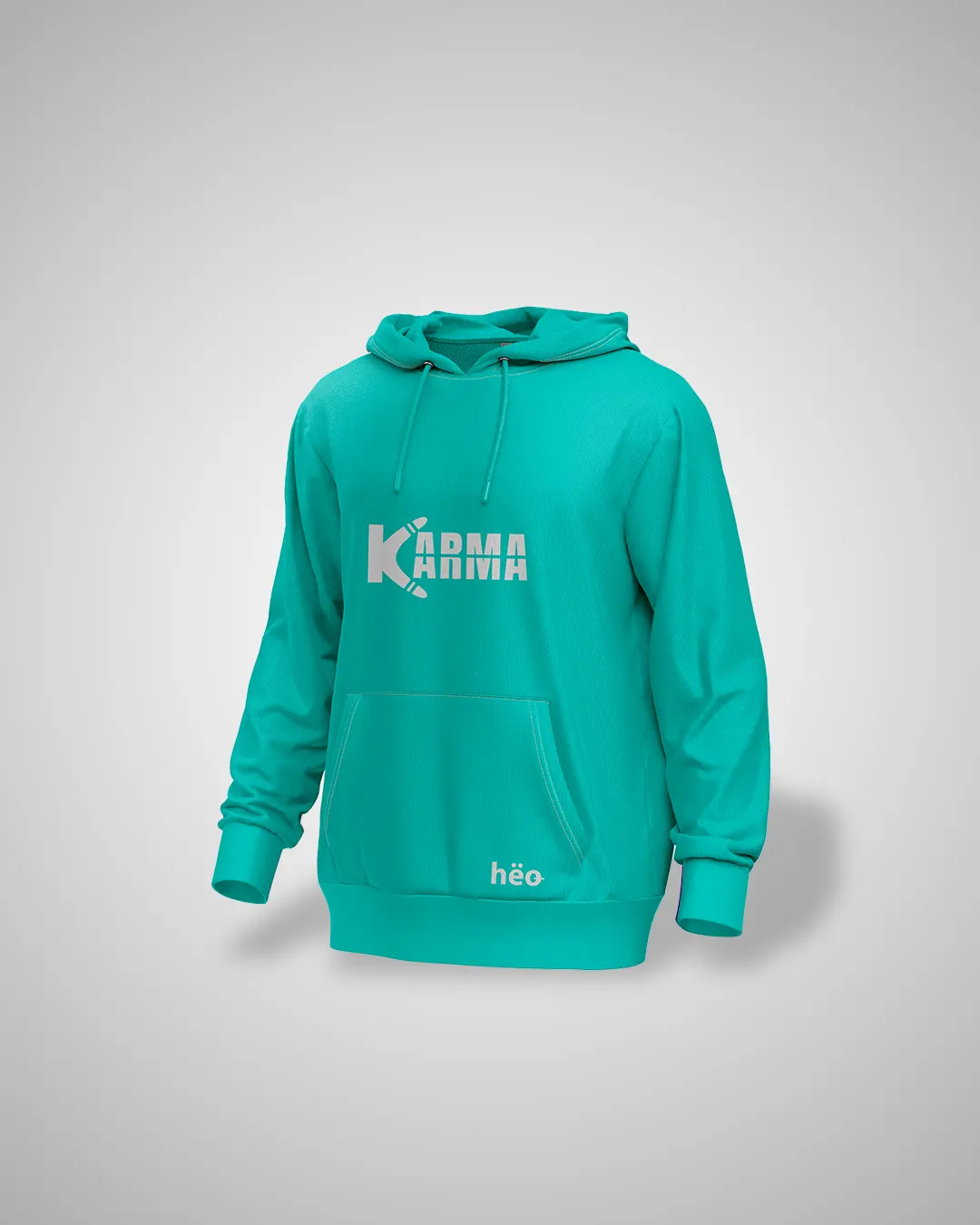 hoddie karma aguamarina blanco