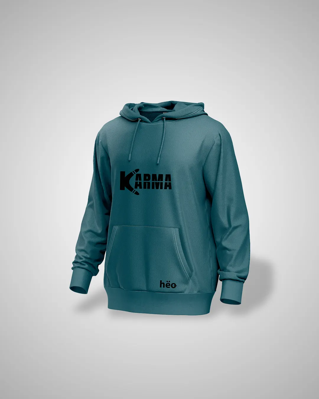 Hoddie Karma Azul Claro Negro