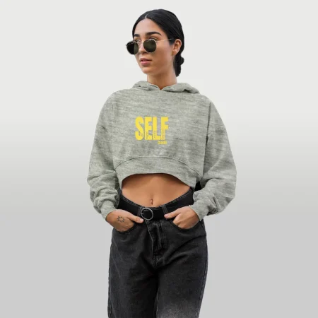 Hoodie Cropped Selfmade Melange Dorado