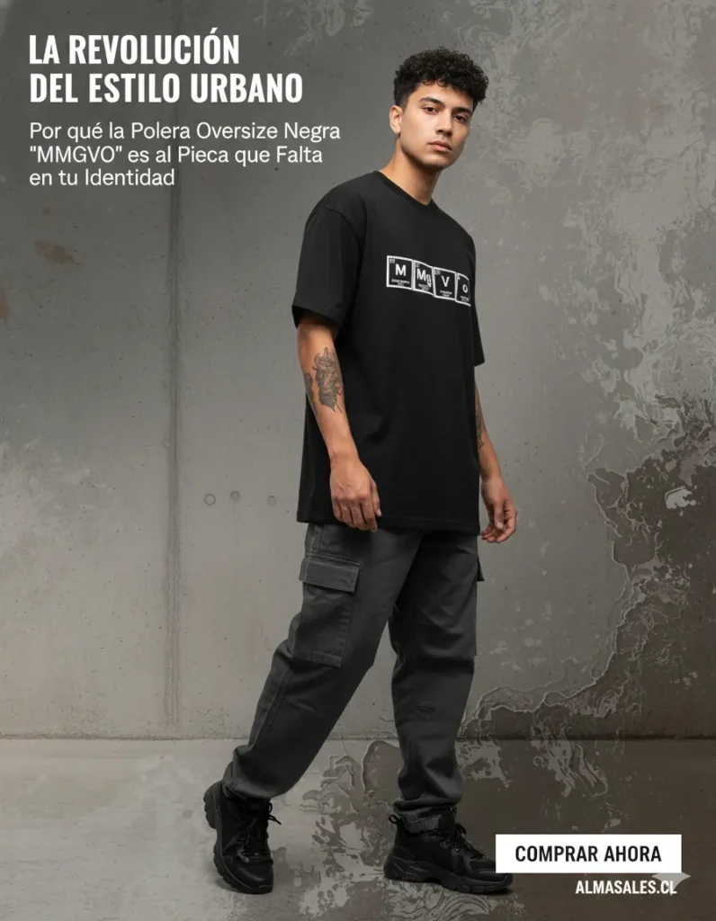 polera oversize negra “mmgvo”